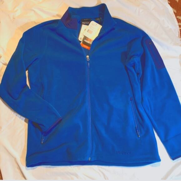 NWT Marmot Polartec Reactor Fleece Jacket XL Blue Sapphire - Picture 9 of 12